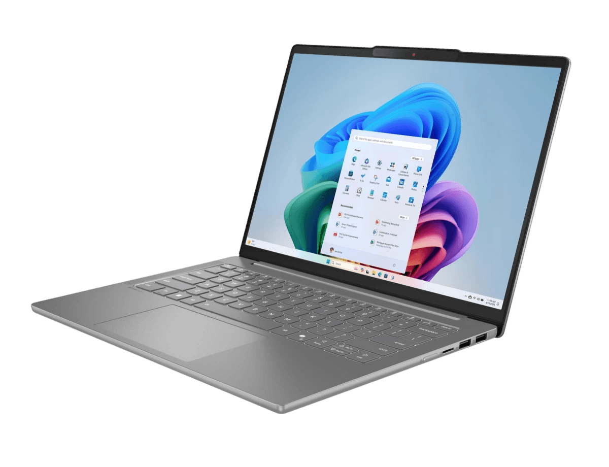 Ноутбук/ Lenovo IdeaPad Slim 5 14AHP10 14"(1920x1200 OLED)/AMD Ryzen 7 8845HS(3.8Ghz)/16384Mb/512PCISSDGb/noDVD/Int:AMD Radeon 780M/Cam/BT/WiFi/60WHr/war 1y/1.39kg/luna grey/noOS + 65W, RU kbd