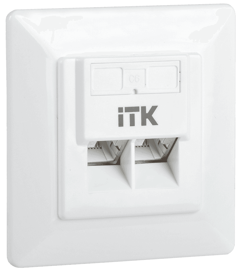 Внутренняя инф. розетка RJ45 кат. 6 FTP 2 порта