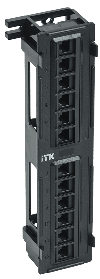 ITK Настенная патч-панель кат.5Е UTP, 12 портов (IDC Dual)