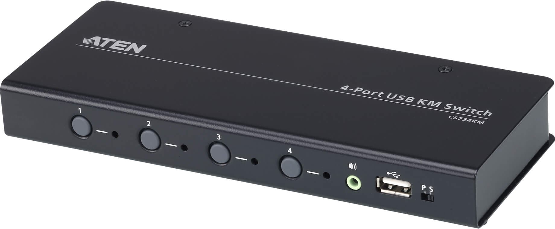4-портовый USB КМ-переключатель с функцией Boundless Switching (кабели включены)/ 4-Port USB Boundless KM Switch