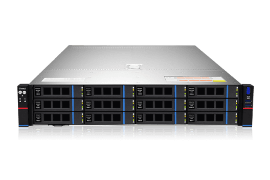 Серверная платформа/ Gooxi SR201-D12RE 2u 12 bay platform with expander backplane, based on AMD 7003 ; 2x 2.5" rear SAS/SATA; 2x 2.5" rear NVMe ; RAID 9460-8i 4G +BBU, 2xPCIe 4.0x16; 4xPCIe 4.0x8 ; RAIL kits; 2x1300W psu EU power cables