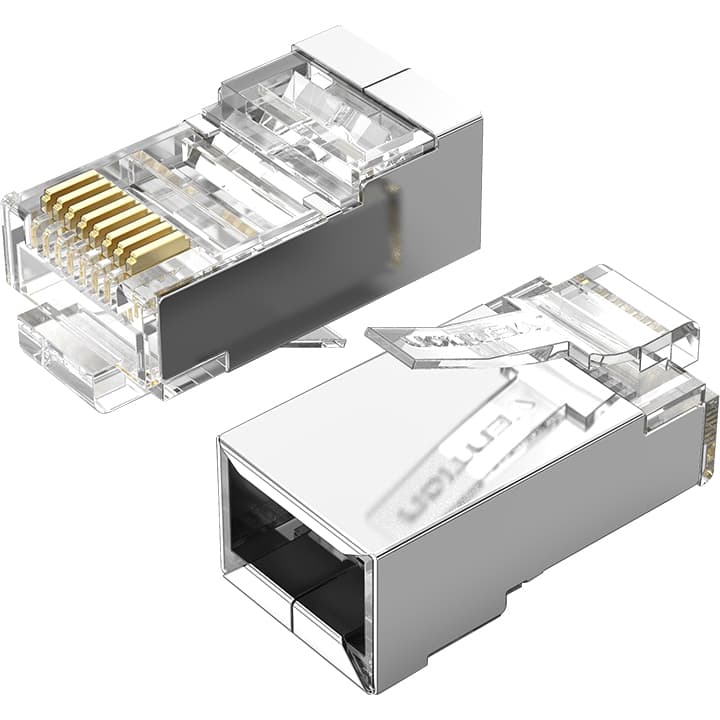 Коннектор Vention RJ45 (8p8c), FTP, cat. 6, под витую пару, экранированный (10шт.)