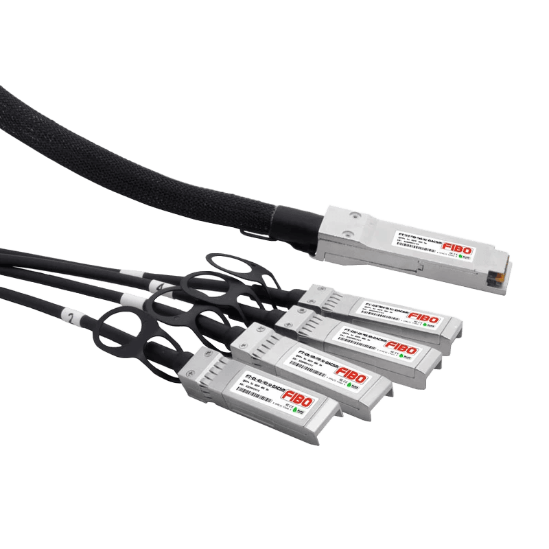 Кабель/ FIBO FT-Q100-4S25-DAC3m QSFP28 100G x 4SFP28 25G DAC модуль, медный кабель, 3 метра