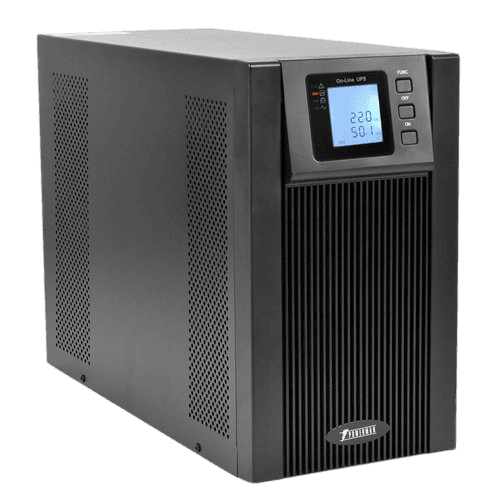 Источник бесперебойного питания/ POWERMAN Online 3000, LCD, double conversion, 3000VA, 2700W, 8 pieces IEC320 C13 and 1 piece IEC320 C19 with backup power supply, USB, RS232, SNMP slot, EPO connector, 12V 9Ah battery 6 pcs., 1 cable for C13/C14 load, 191 x 337 x 460 mm., 25.5 kg.