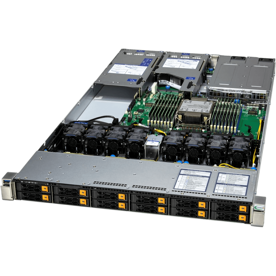 Серверная платформа/ Supermicro Server SYS-112H-TN 1U (1x LGA4710 / 16x DDR5 RDIMM / 12x Hs 2.5" NVMe / 2x M.2 NVMe / VROC Premium / 3x PCIe 5.0 x16 / 2x 10GbE RJ45 Intel X710 / 2x 1200W Power)