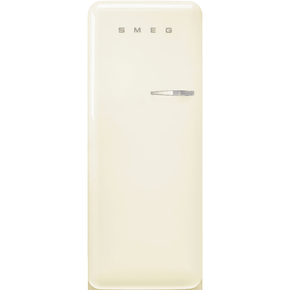 Холодильник SMEG/ Отдельностоящий однодверный холодильник, ВхШхГ 1500х601х728 мм, стиль 50-х годов, 60 см, кремовый, петли слева