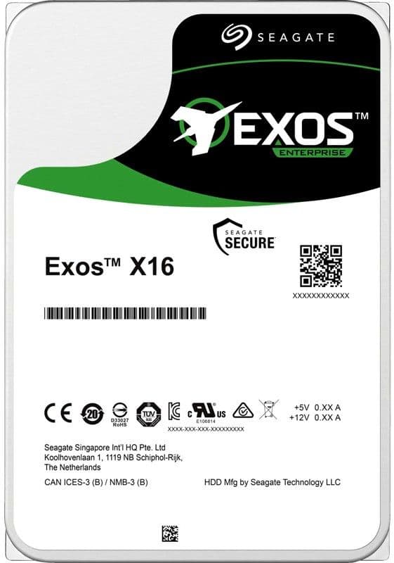 Жесткий диск/ HDD Seagate SATA 12Tb Exos X16 6Gb/s 7200 256Mb OFFICIAL RECERTIFIED 1 year warranty