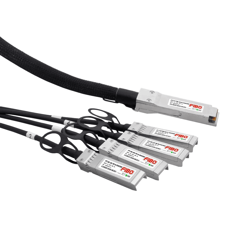 Кабель/ FIBO FT-Q100-4S25-DAC5m QSFP28 100G x 4SFP28 25G DAC модуль, медный кабель, 5 метров