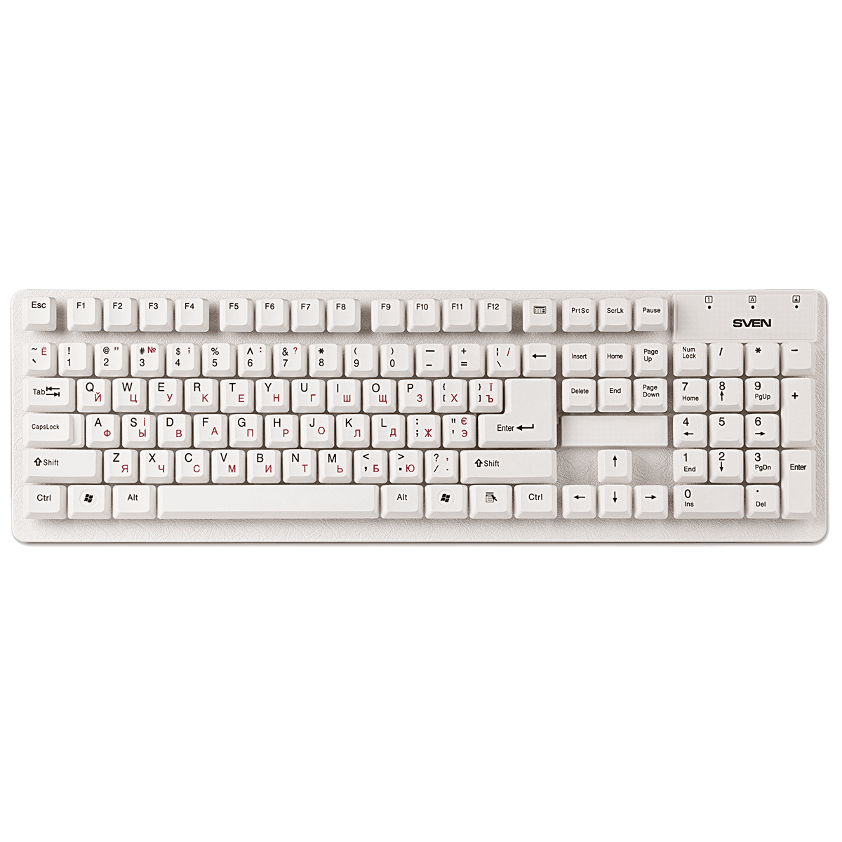 Клавиатура SVEN Standard 301 USB белая