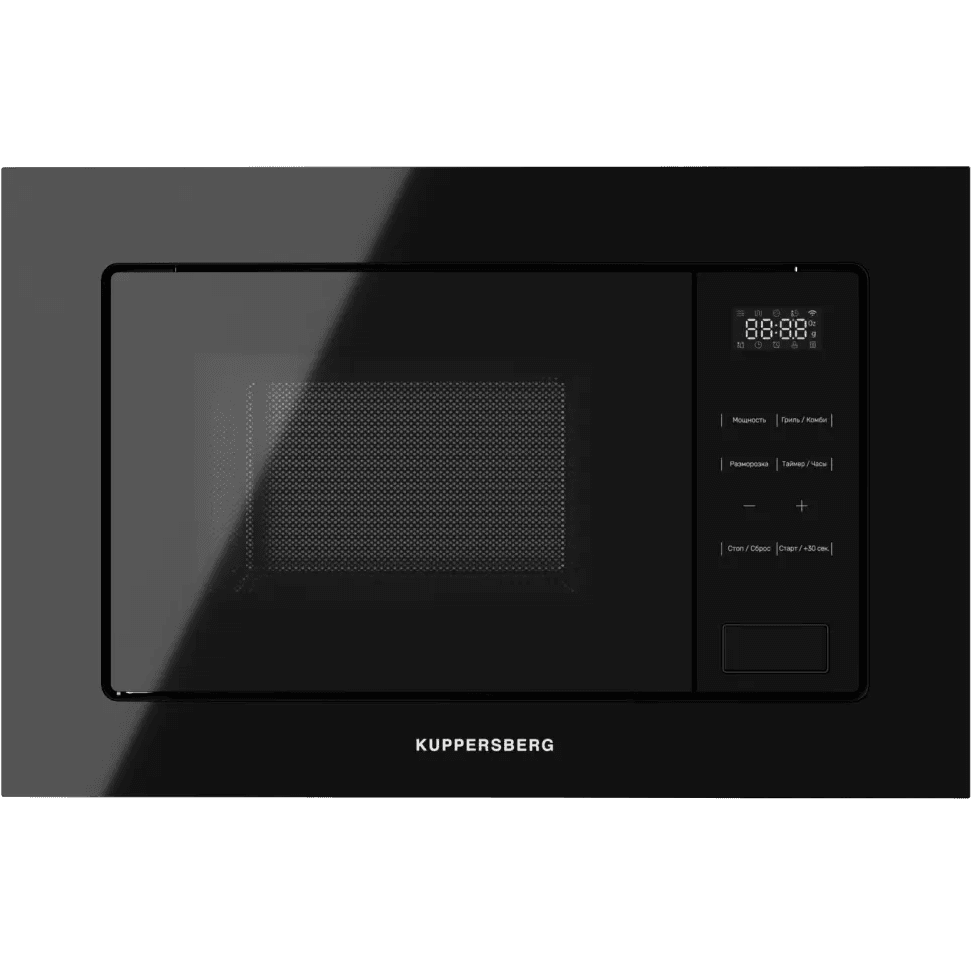 Встраиваемая микроволновая печь Kuppersberg/ KITCHEN RETAIL / Встраиваемая микроволновая печь Kuppersberg, ВхШхГ 38.8х59.5х34.4 см, High-Tech, 20 л, гриль, 5 уровней мощности, 8 автоматических программ, многофункциональный таймер, размораживание, сенсорное управление, блокировка от детей, поворотный стол, цвет черный