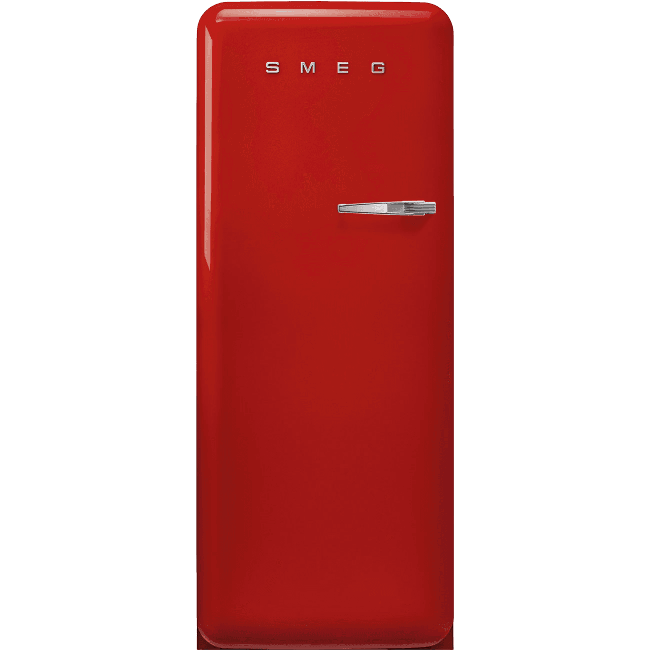 Холодильник SMEG/ Отдельностоящий однодверный холодильник, ВхШхГ 1500х601х728 мм, стиль 50-х годов, 60 см, красный, петли слева