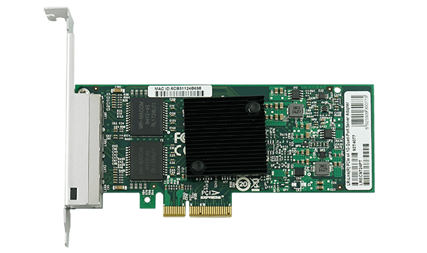 Сетевая карта/ PCIe x4 4-Port 1G Copper Ethernet Network Adapter PXE support(Intel I350)