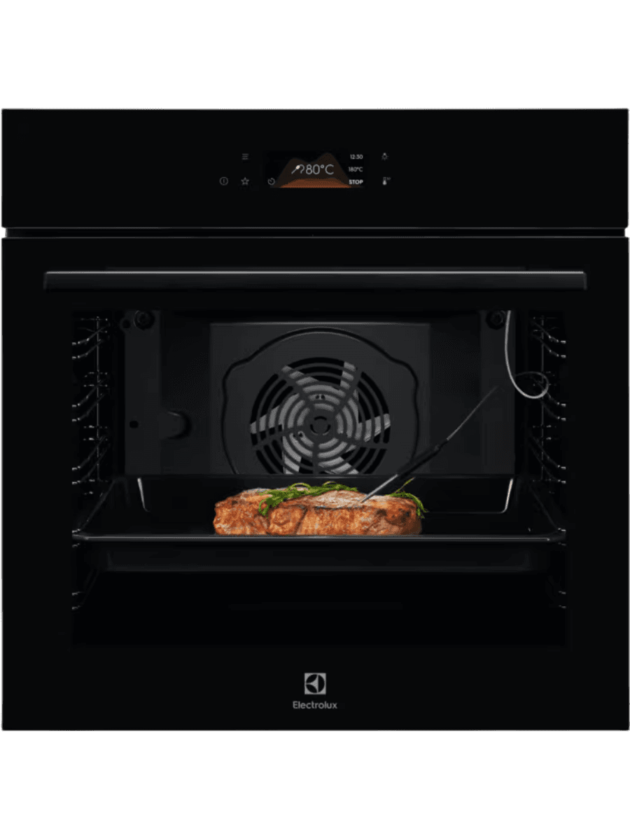 Встраиваемые электрические духовки ELECTROLUX/ Электрический духовой шкаф Electrolux SurroundCook 500 SteamBake, приготовление на пару, объем 72 л, 15 режимов, очистка паровая, направляющие проволочные + телескопические (1 уровень), термощуп