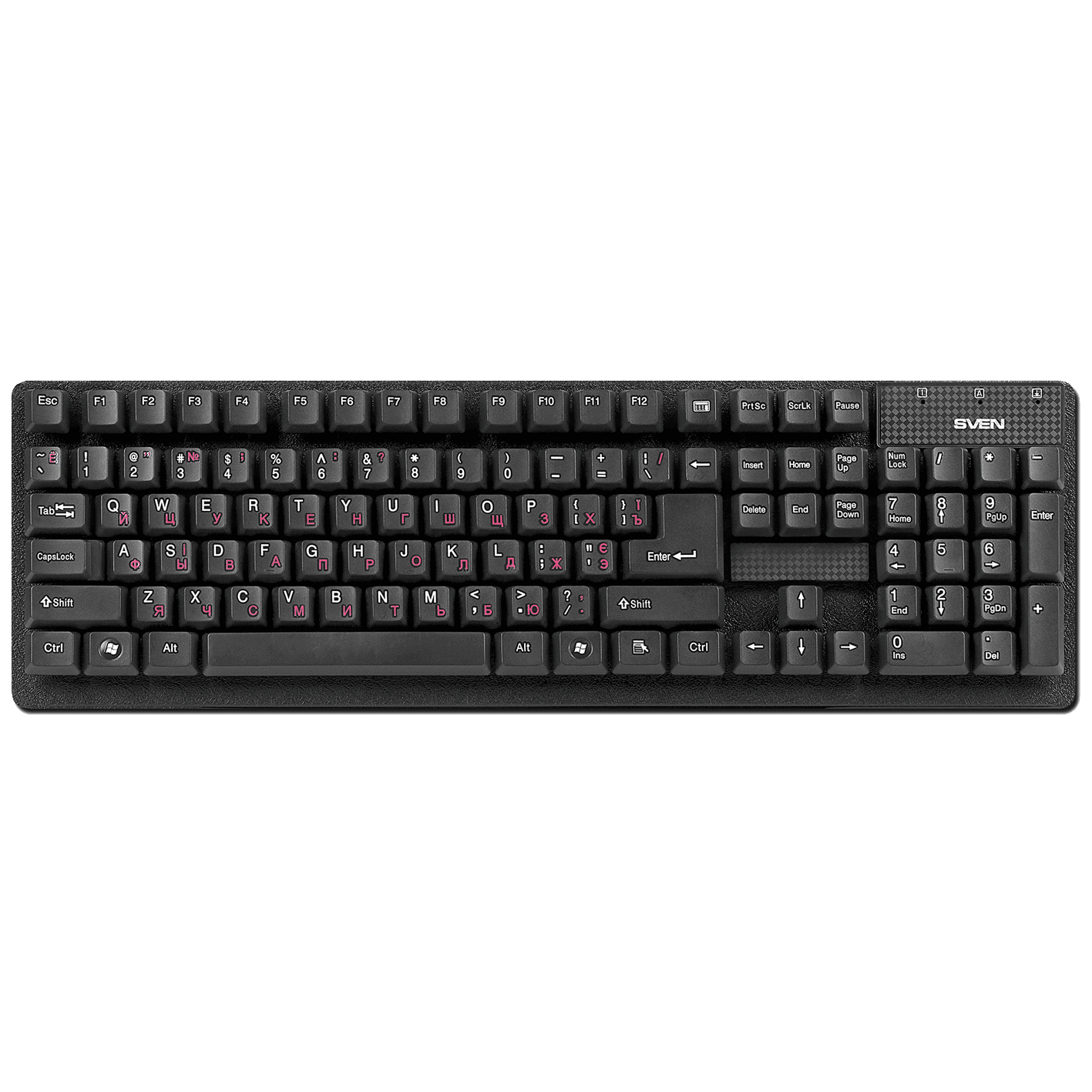 Клавиатура SVEN Standard 301 проводная, USB Type-A, чёрный