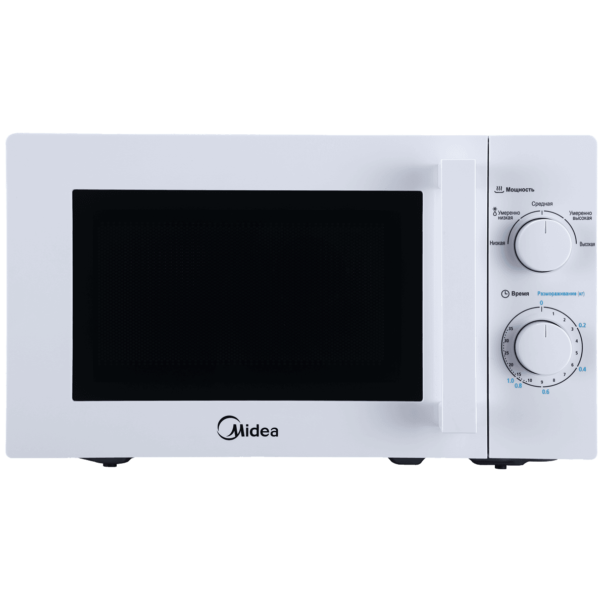Микроволновая печь Midea MM720CY6-W белый, 20 л, 700 Вт, переключатели - поворотный механизм
