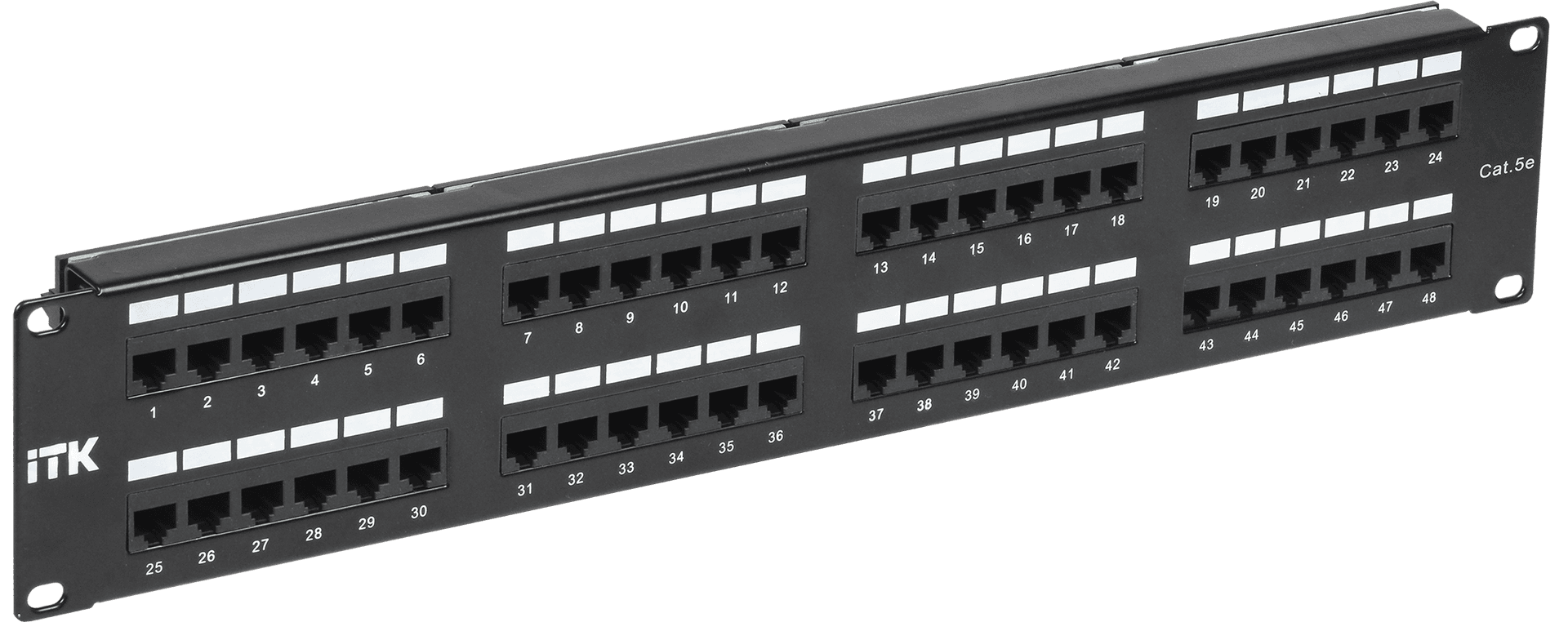 2U патч-панель кат.5Е UTP, 48 портов (IDC Dual)