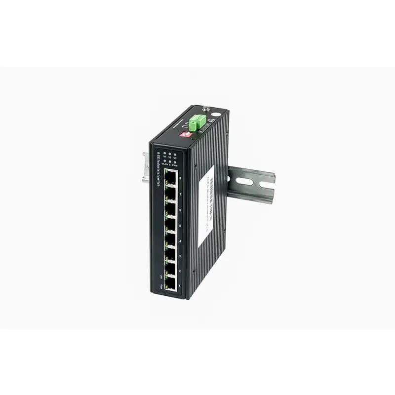 Промышленный коммутатор Gigabit Ethernet/ Промышленный коммутатор Gigabit Ethernet на 8GE RJ45 портов. Порты: 8 x GE (10/100/1000Base-T). Встроенная грозозащита 6кВ. Питание: 3 x входа DC12-57V(6W). БП в комплект НЕ входит. Монтаж на DIN-рейку или на стену (крепление в комплекте). Поддержка режима CCTV: Увеличение расстояния передачи данных до 250м, изоляция портов (VLAN). Размеры (ШхВхГ): 45х160х130мм. Вес: 1кг. Рабочая температура: -40…+80°С.