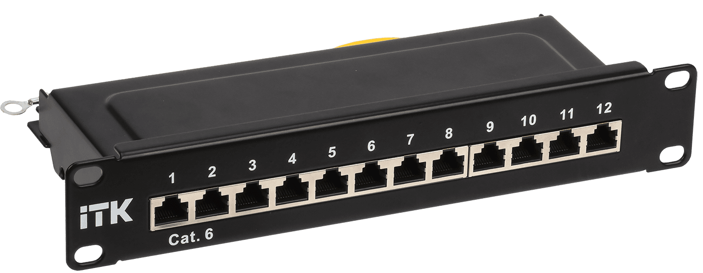 ITK 1U патч-панель кат.6 STP 12 портов 10" Dual IDC