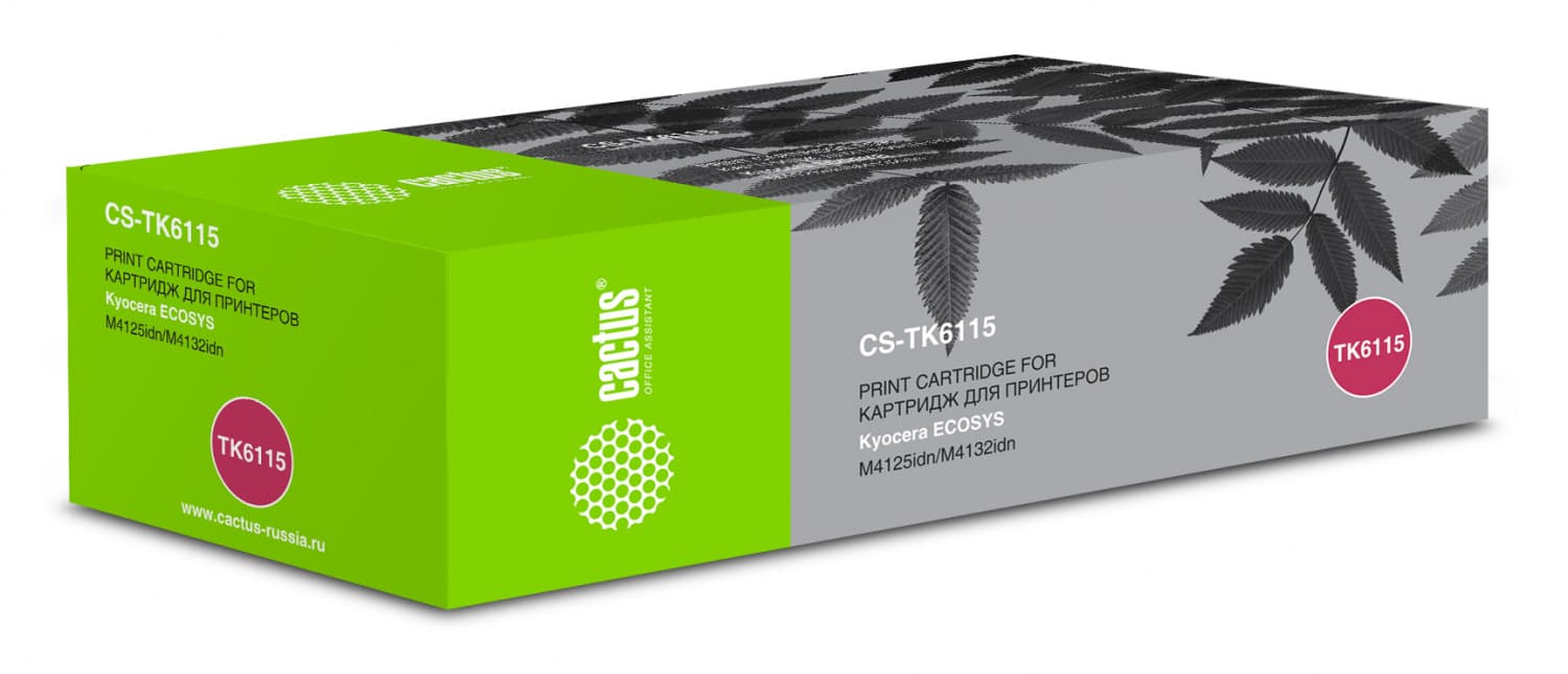 CACTUS CS-TK6115 Картридж лазерный черный 15000 стр для Kyocera Ecosys M4125idn/M4132idn