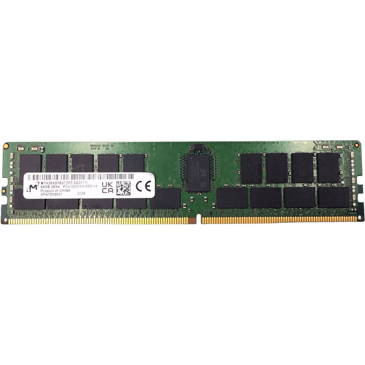 Память оперативная/ Micron 64GB DDR4 3200 MT/s CL22 2Rx4 ECC Registered DIMM 288pin pulled