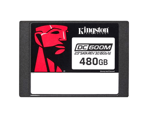 Твердотельный накопитель/ Kingston SSD DC600ME, 480GB, 2.5" 7mm, SATA3, 3D TLC, R/W 560/470MB/s, IOPs 94 000/41 000, TBW 876, DWPD 1 (60 мес)