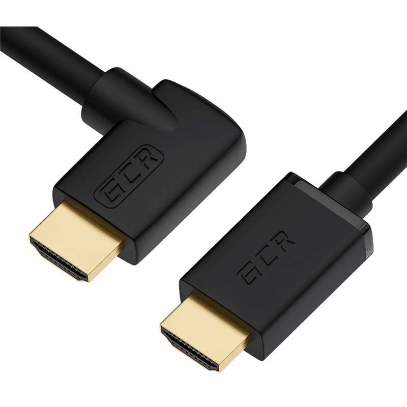 Greenconnect Кабель 2.0m HDMI 2.0, M/M правый угол, черный, HDR 4:2:2, Ultra HD, 4K 60 fps 60Hz/5K*30Hz, 3D, AUDIO, 18.0 Гбит/с, 28/28 AWG, GCR-52322