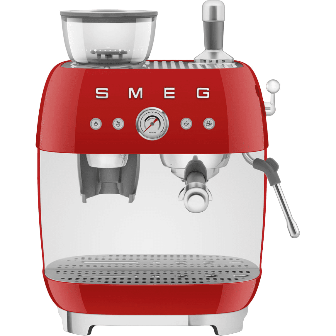 SMEG EGF03RDEU Кофемашина-эспрессо со встроенной кофемолкой, цвет красный