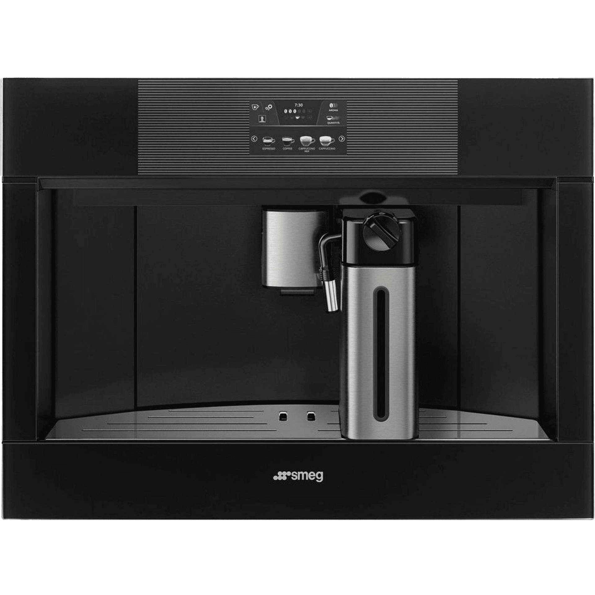 Автоматическая кофемашина Smeg/ Автоматическая кофемашина Smeg, 60 см, высота 45 см, сенсорное управление, TFT дисплей, 13 программ, регулировка уровня кофе на чашку, цвет черное стекло