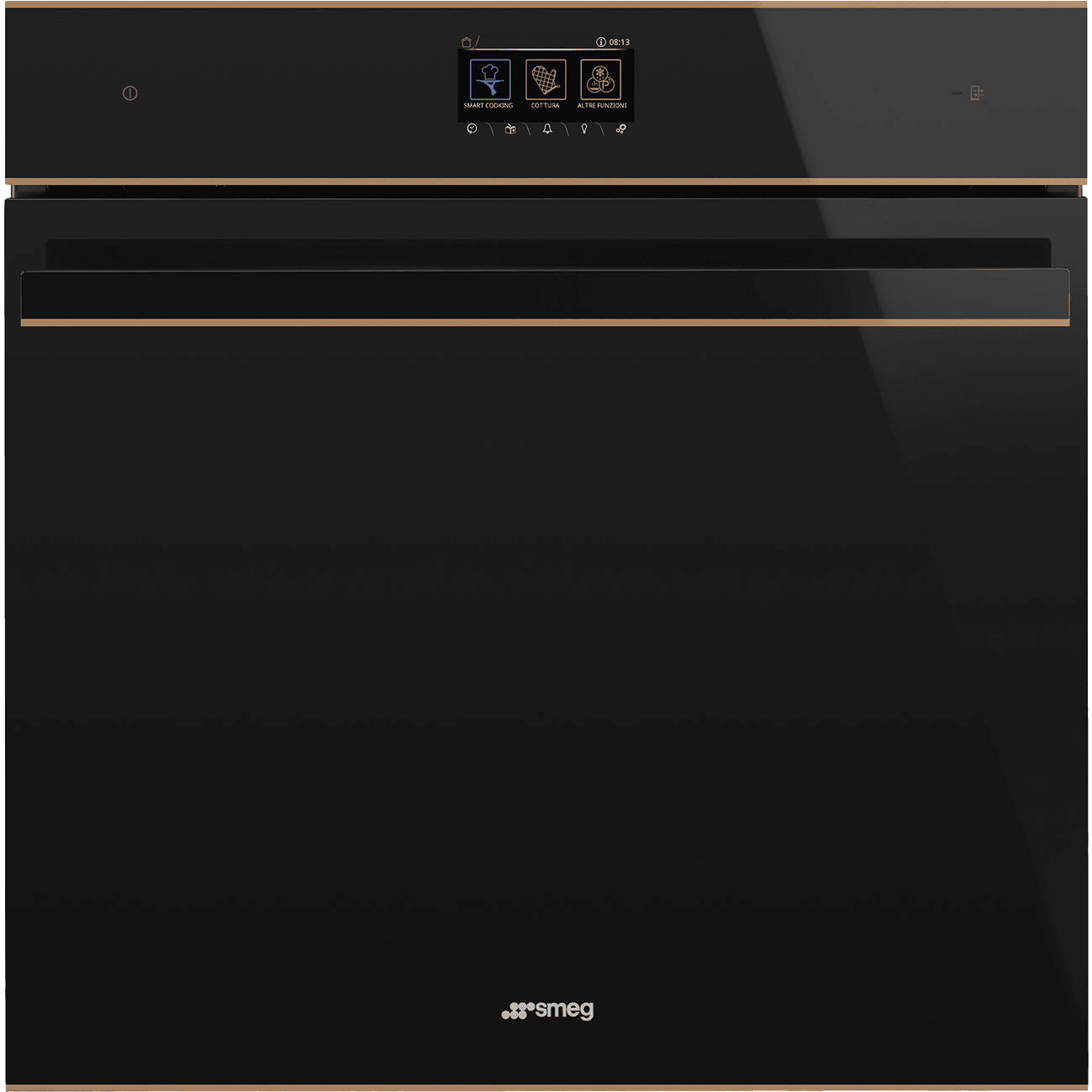 Встраиваемый духовой шкаф SMEG/ Встраиваемый духовой шкаф SMEG, 60 см, Dolce Stil Novo, режим СВЧ, полезный объем 68 л, 20 функций приготовления, 150 автоматических программ, 10 персональных рецептов, сенсорное управление, дисплей, таймер, быстрый старт, поддержание тепла, термощуп, Soft Open/Soft Close, цвет черный