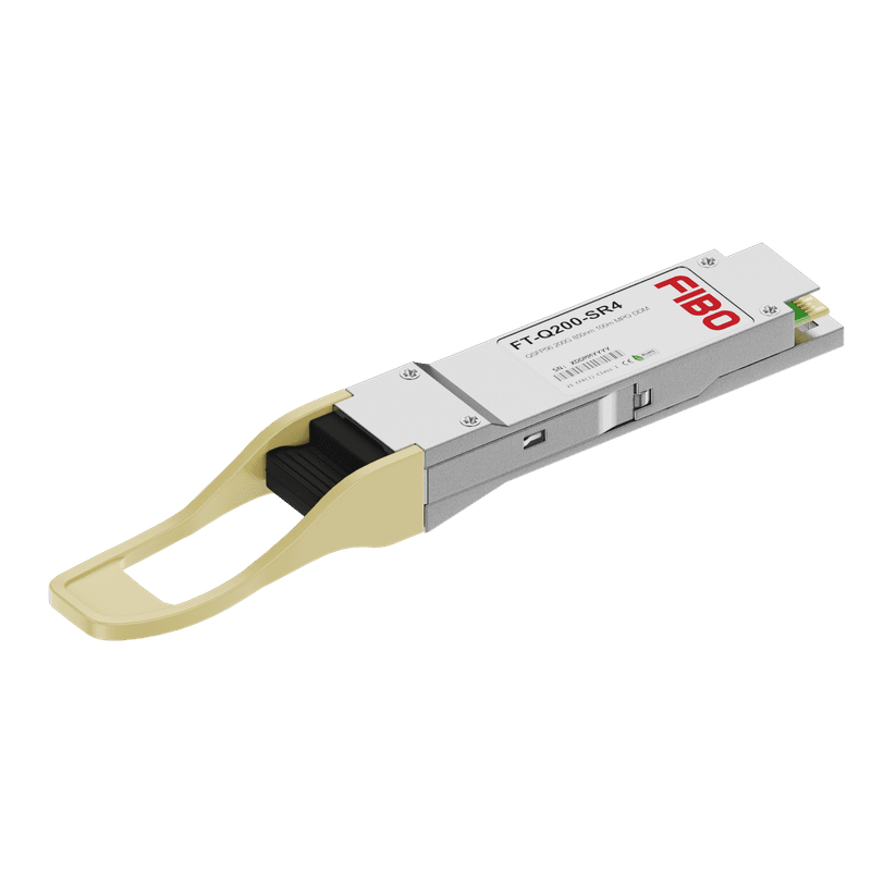Трансивер/ FIBO FT-Q200-SR4 модуль QSFP56, 200G, до 100м, TX 850нм, MTP/MPO, DDM