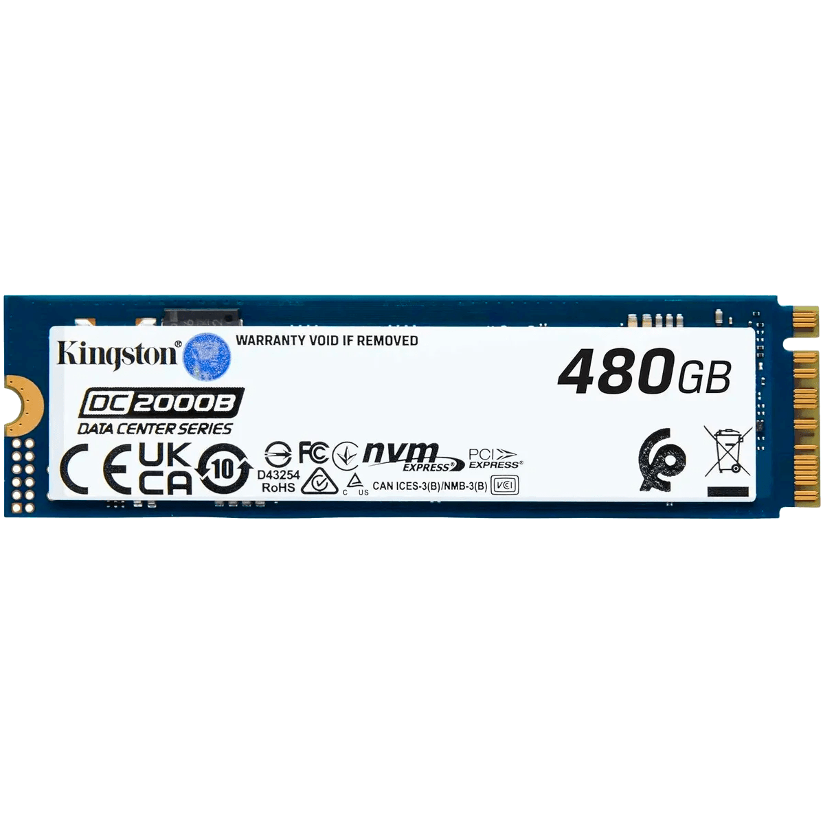Накопитель SSD Kingston PCIe 4.0 x4 480GB SEDC2000BM8/480G DC2000B M.2 2280 0.4 DWPD