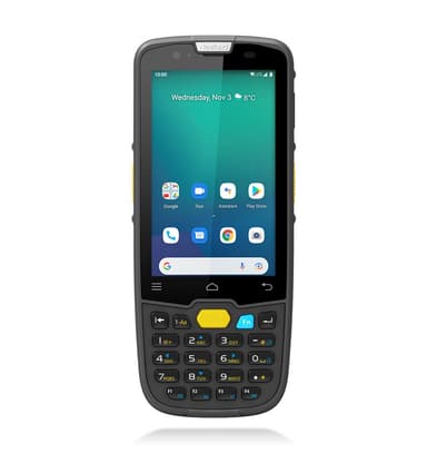 Терминал сбора данных/ MT6755 Sei Mobile Computer with 4" touchscreen, 2D CMOS Mega Pixel imager with Laser Aimer (CM6x), 4GB/64GB, BT, WiFi, 4G, GPS, NFC and Camera. Incl. Protective case, Handstrap. wrist strap, USB cable, battery and multiplug adapter. OS: Android 11 GMS.