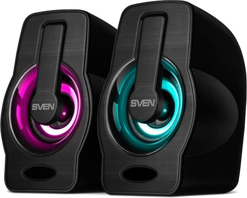 АС SVEN 255, черный (6 Вт, питание USB, подсветка)