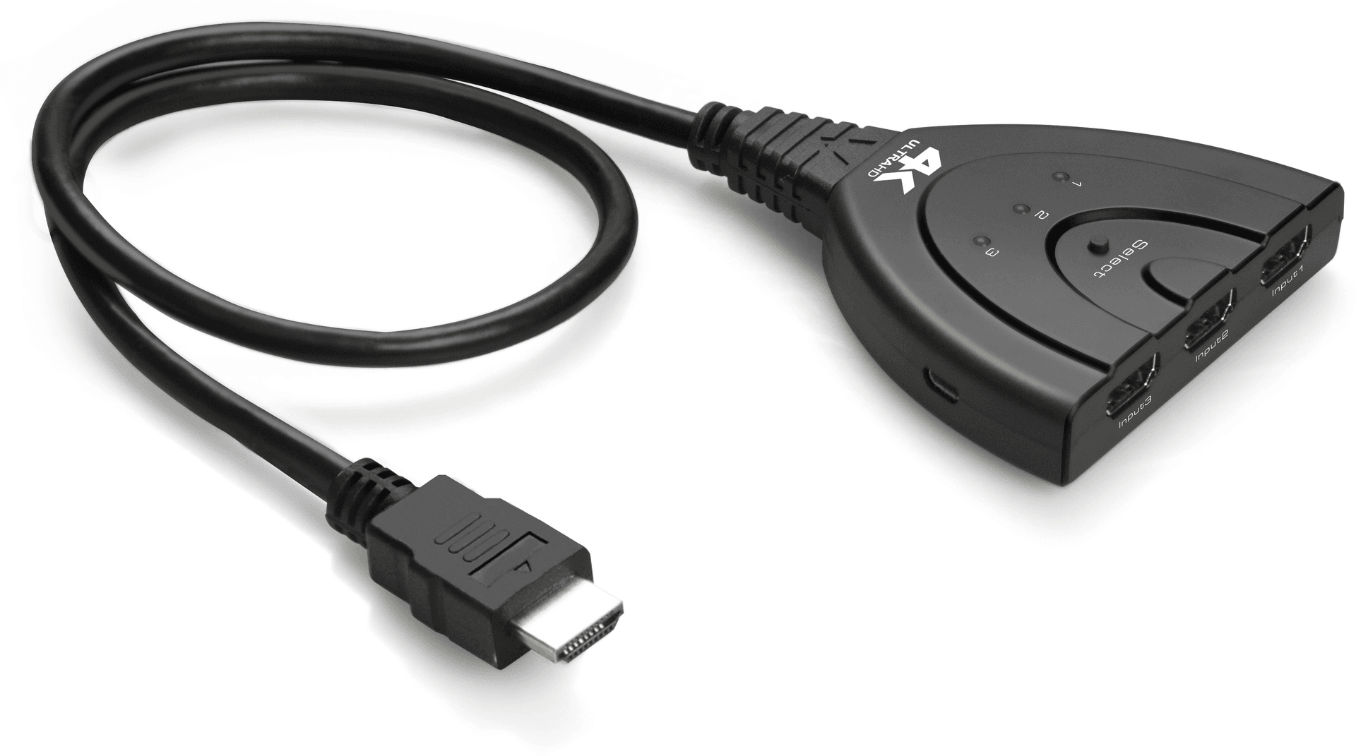 GCR Переключатель HDMI, 3 устройства к 1 монитору, 4K 30Hz, 0.9м, USB доп питание
