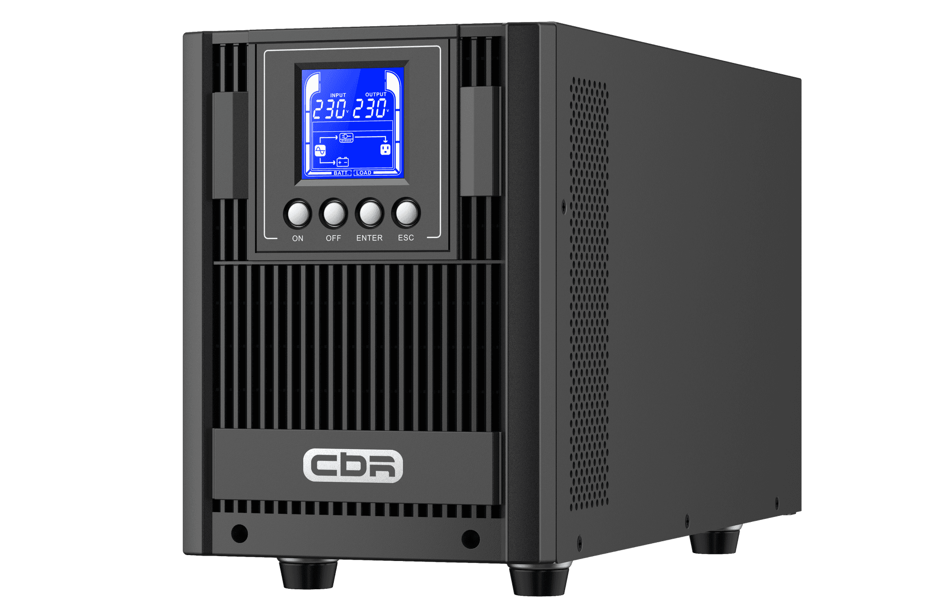 Источник бесперебойного питания CBR ESN-2KT-4F-LCHERSC Online 2000VA/2000W Tower 4 x Schuko, LCD, HID-USB, RS232, EPO, SNMP slot