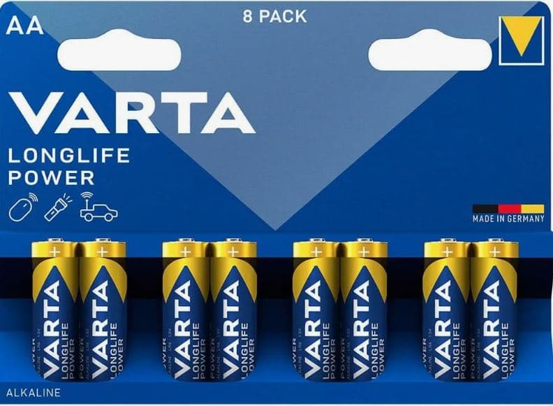 Батарейка AA/ Батарейка Varta LONGLIFE POWER (HIGH ENERGY) LR6 AA BL8 Alkaline 1.5V (4906) (8/160) (8 шт.)
