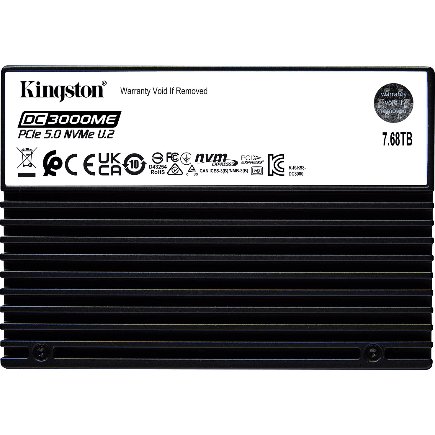 Твердотельный накопитель/ Kingston SSD DC3000ME 7680GB, U.2(2.5" 15mm), NVMe, PCIe Gen 5x4, 3D TLC, R/W 14000/10000MB/s, IOPs 2 800 000/500 000, TBW 14016, DWPD 1 (12 мес)