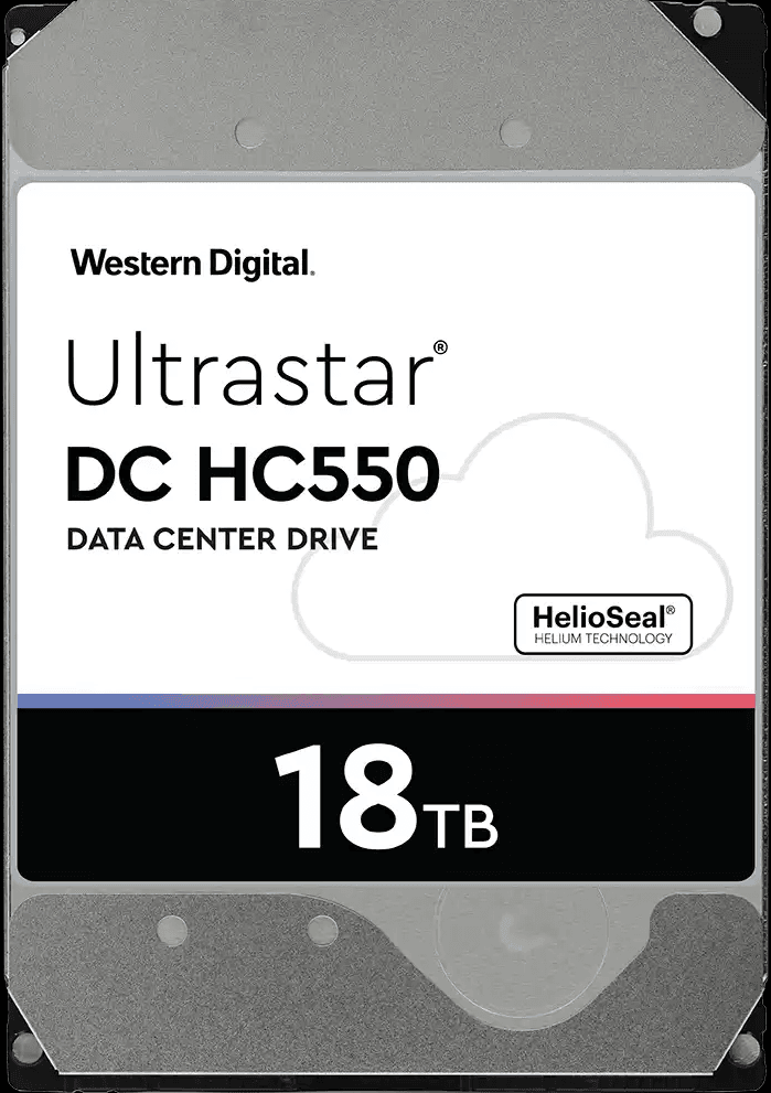 Жесткий диск WD 18Tb Ultrastar DC HC550 (3.5", SATA-III, 7200rpm, 512Mb) (WUH721818ALE6L4)