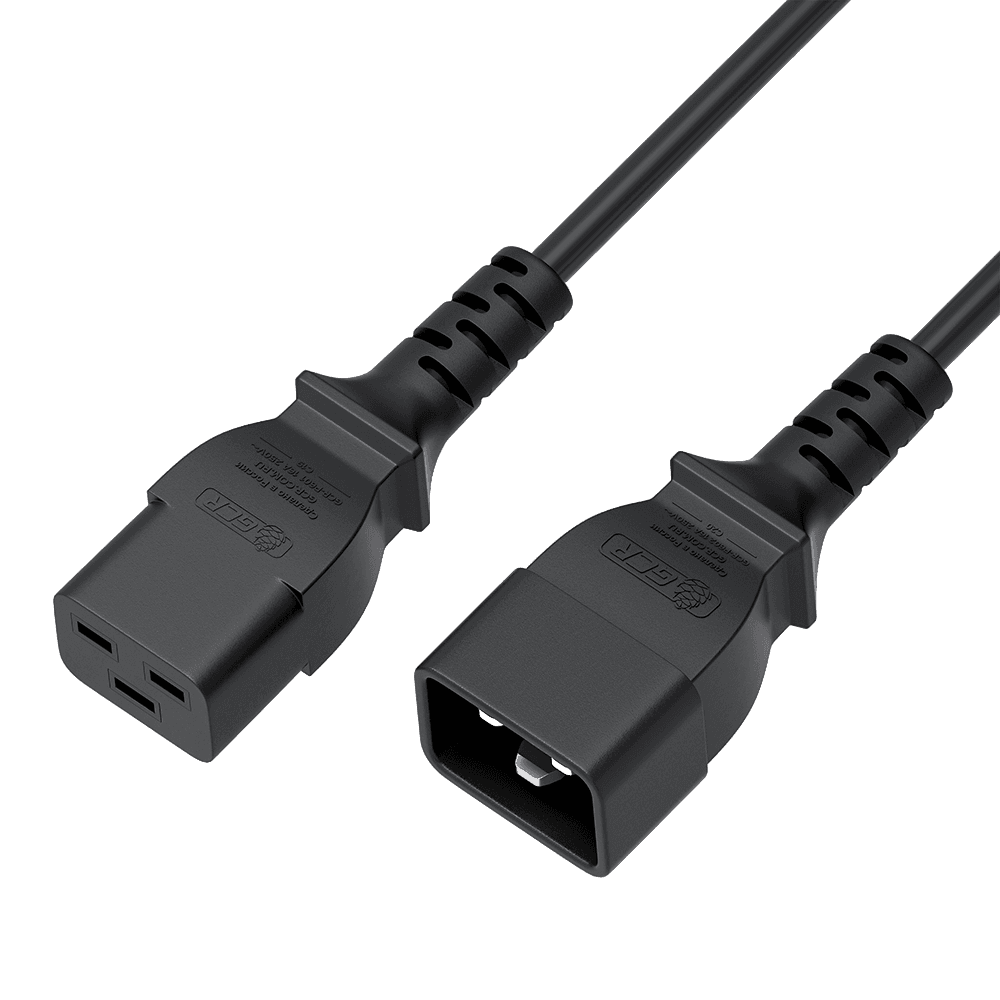 GCR PRO Кабель питания PROF 10.0m, С19 - С20, черный, 3*1,5mm, медь