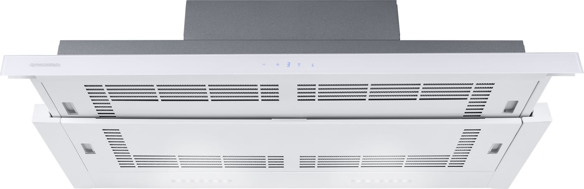 ВЫТЯЖКА MAUNFELD GALAXY 90 White/ Телескопическая, 90см, 1050 м3, 4 скорости, таймер, сенсорное управление, площадь кухни до 50м2, опция: угольный фильтр CF172C, белая
