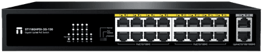 Коммутатор/ 16FE PoE+2GE Uplink PoE Switch