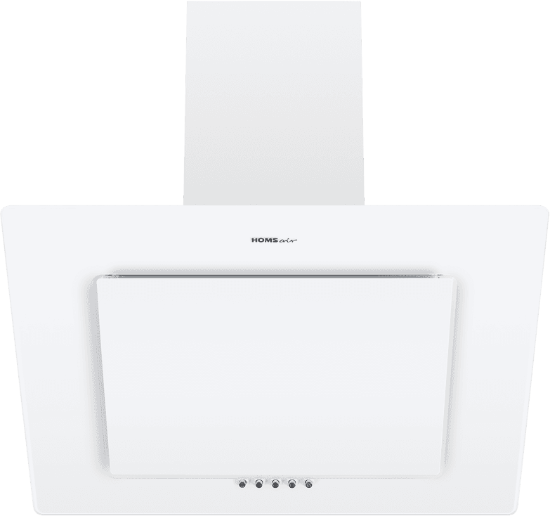 ВЫТЯЖКА HOMSAir Elf Push 60 Glass White/ наклонная, подвесная, кнопочное управление, 3 скорости, 650 м3/ч,до 25 м2, 47 Дб, светодиодное LED-освещение, ширина 60 см, высота 30 см, белый цвет