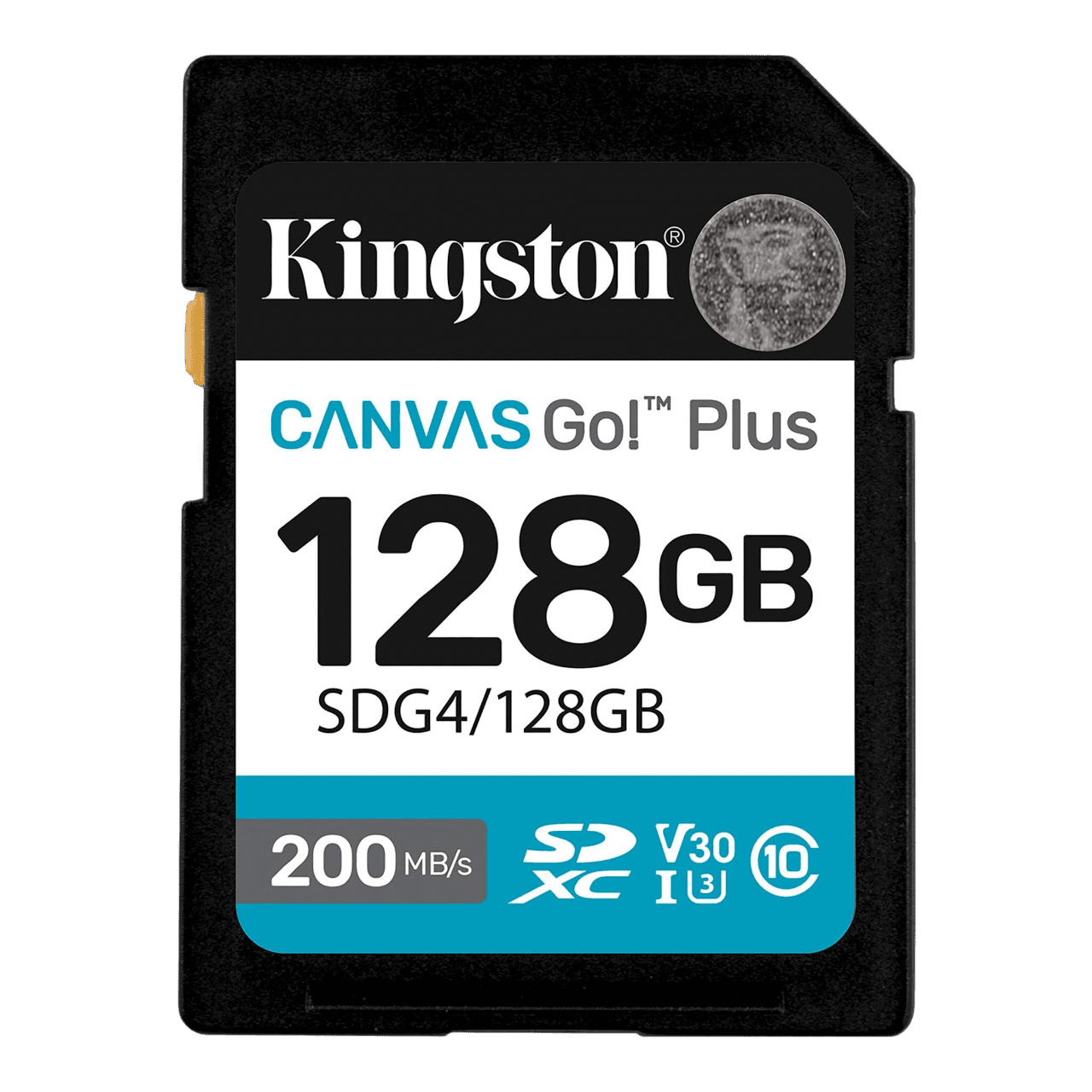 Карта памяти/ Kingston 128GB SDXC Canvas Go Plus Gen4 200MB/s C10 UHS-I U3 V30