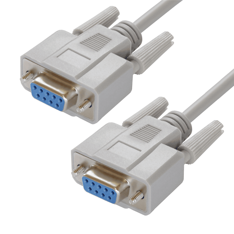 GCR PRO Кабель Premium 4.0m серый RS-232 DB9 F/DB9 F, 30AWG, экран