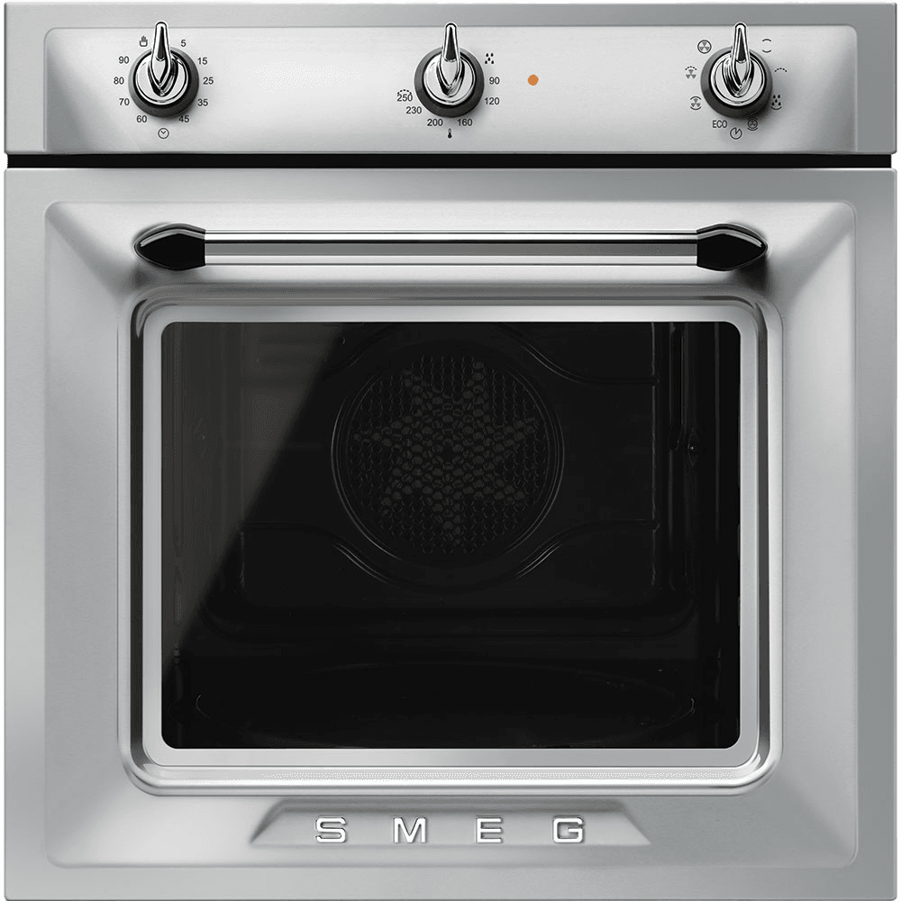 Встраиваемая электрическая духовка SMEG/ Victoria, Многофункциональный духовой шкаф, 60 см, 6 функций, нержавеющая сталь с обработкой против отпечатков пальцев