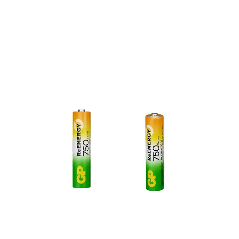 Перезаряжаемые аккумуляторы GP ReEnergy 75AAAHC AAA, емкость 750 мАч - 2 шт. в клемшеле