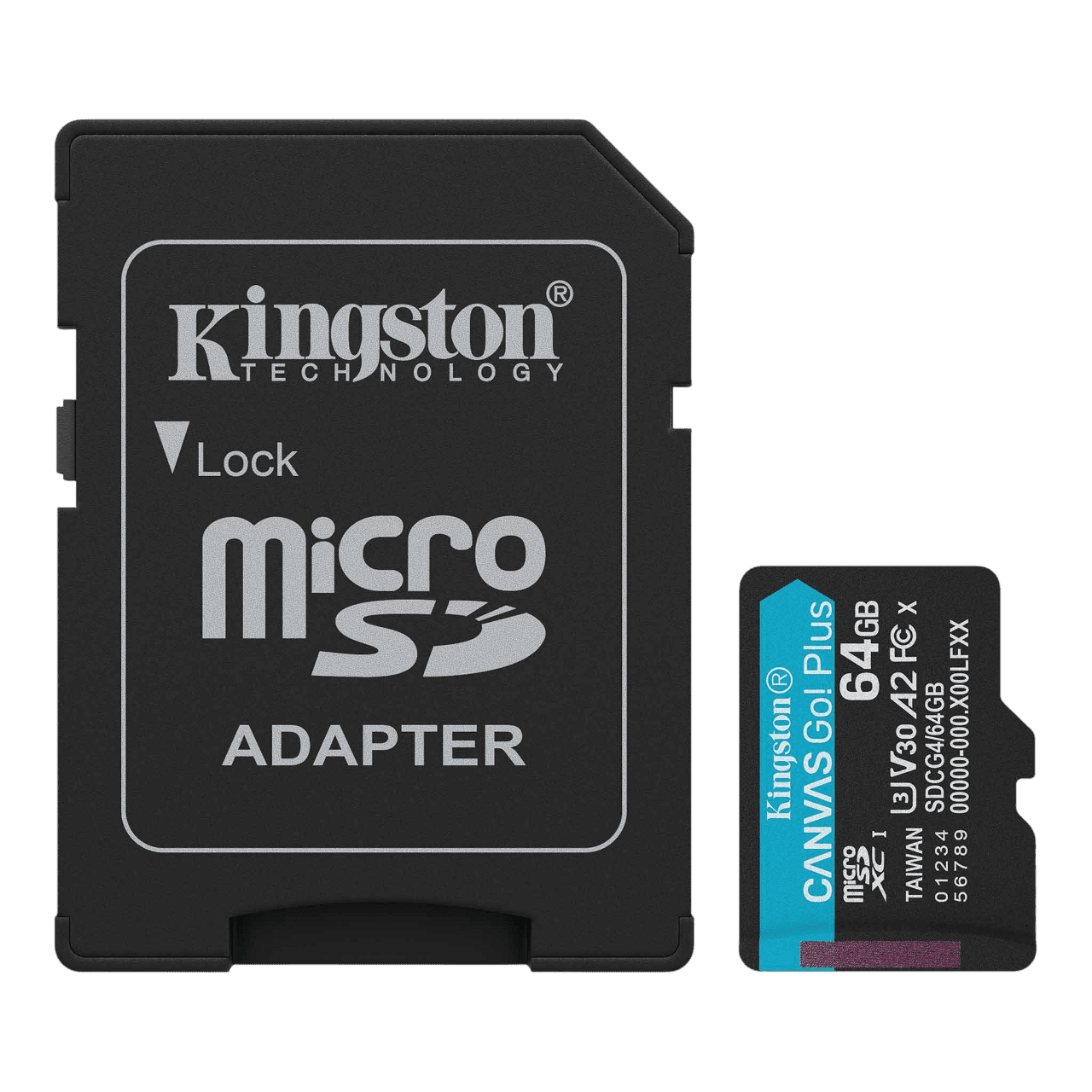 Карта памяти Kingston 64GB microSDXC Canvas Go Plus Gen4 200MB/s A2 U3 V30 Card + ADP/ Kingston 64GB microSDXC Canvas Go Plus Gen4 200MB/s A2 U3 V30 Card + ADP