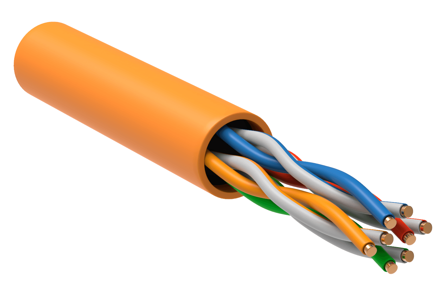 ITK Витая пара U/UTP 5E 4х2х24AWG LSZH оранжевый (305м) РФ/Т