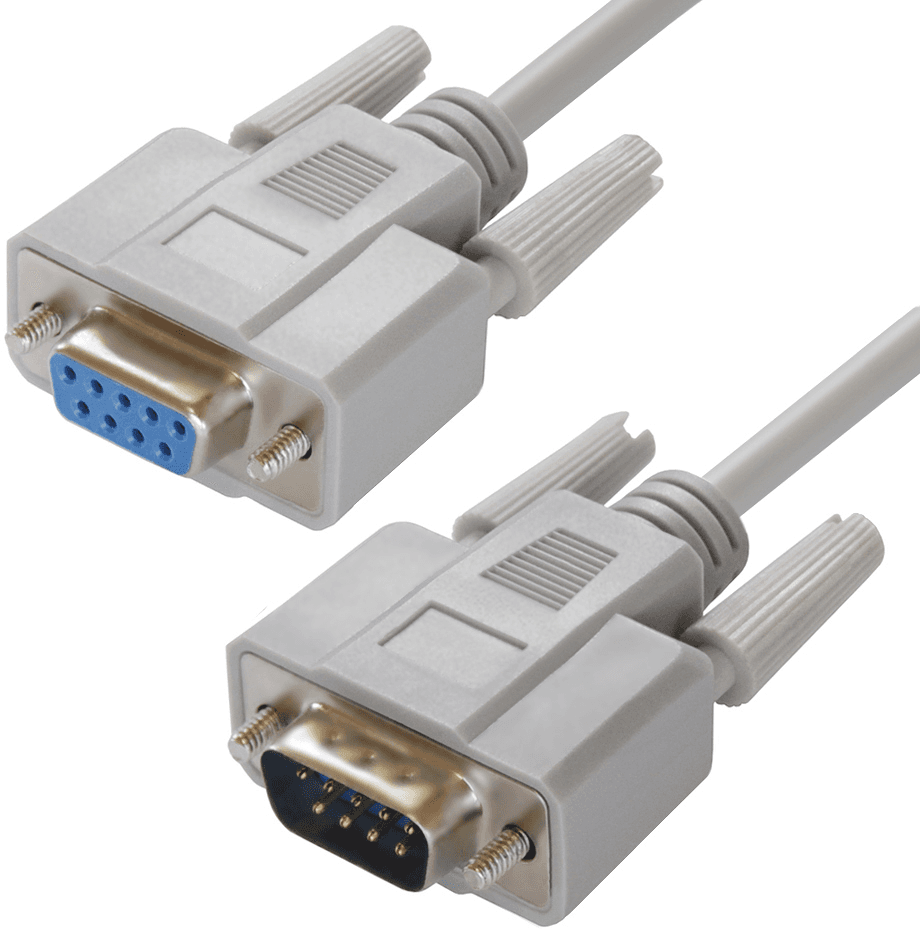 GCR PRO Удлинитель Premium 5.0m серый, RS-232 DB9 M/DB9 F, 30AWG, экран