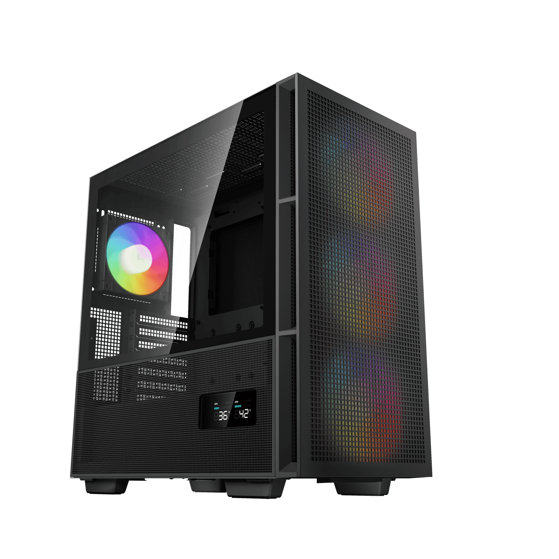 Корпус ПК без блока питания/ Case Deepcool CH560 DIGITAL, Midi-Tower, TG, 3x140mm ARGB, 1x120mm ARGB, 1xUSB-A 3.0, 1xUSB 3.2 Type-C, E-ATX, ATX, mATX, mITX Black